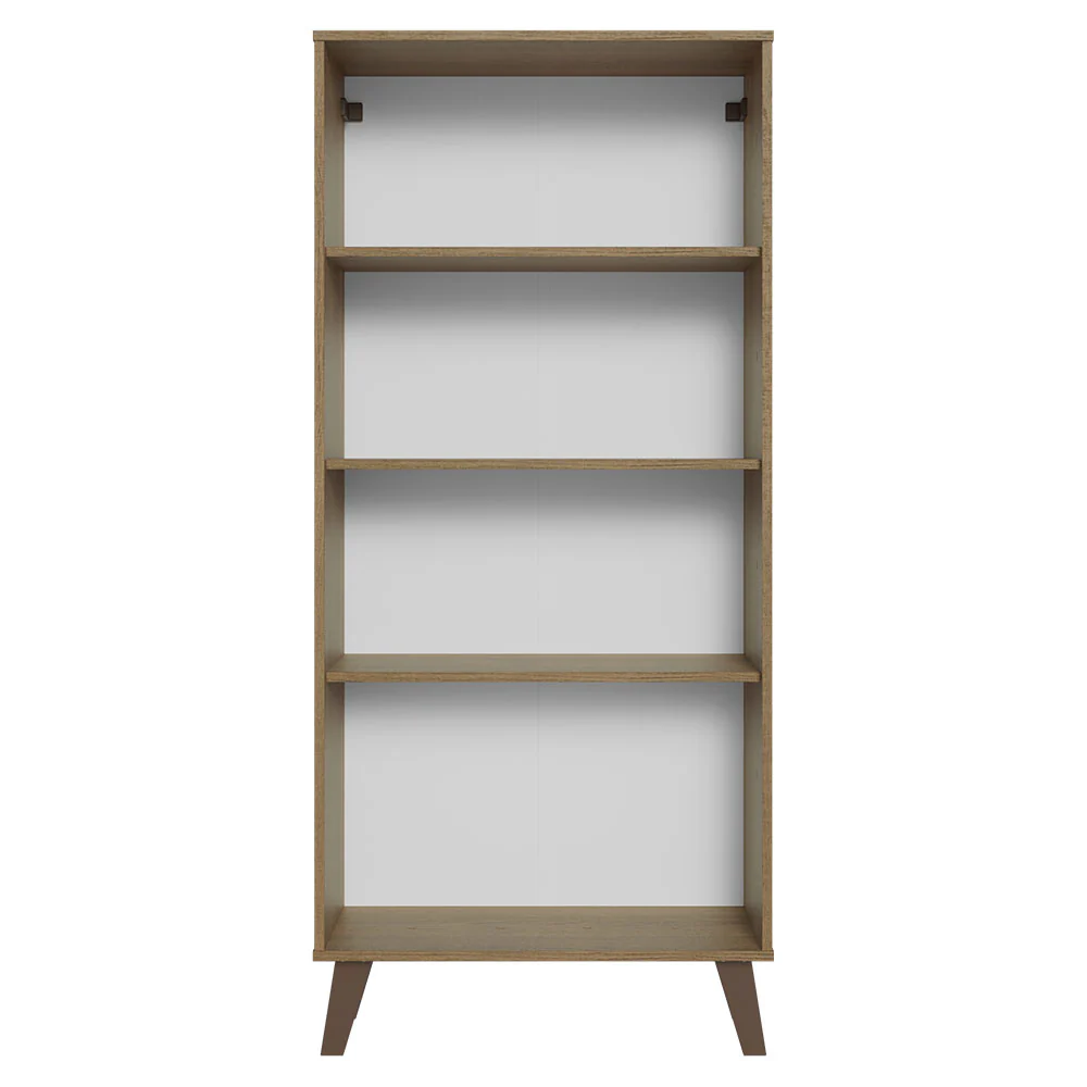 Cristaleira 70 cm 2 Portas de Vidro com Pés Trapézio Rustic/Marrom Madesa - Image 9