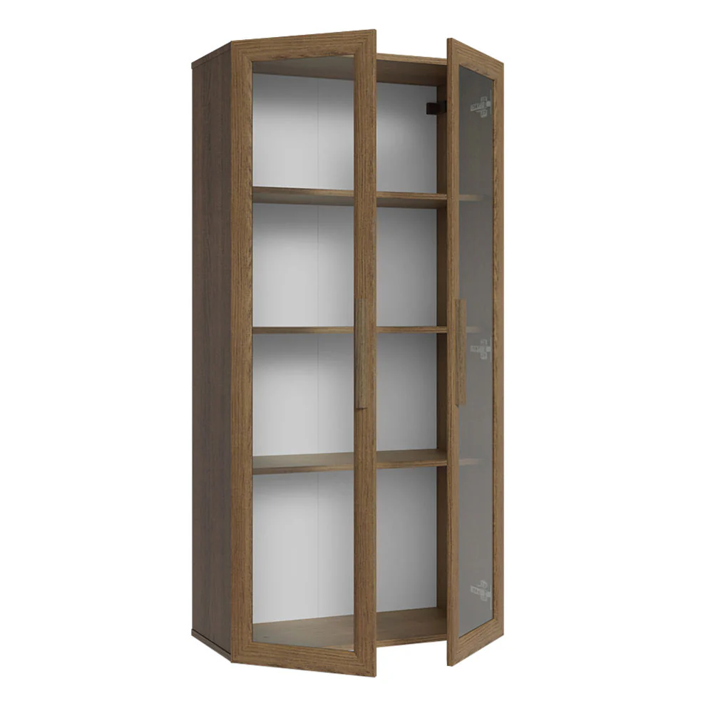 Módulo Cristaleira 70 cm 2 Portas de Vidro Rustic Madesa - Image 3