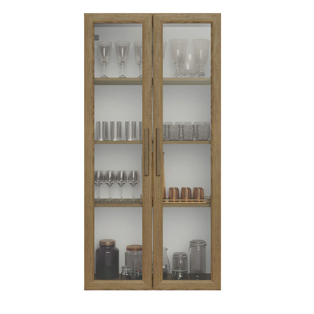 Módulo Cristaleira 70 cm 2 Portas de Vidro Rustic Madesa - Image 8