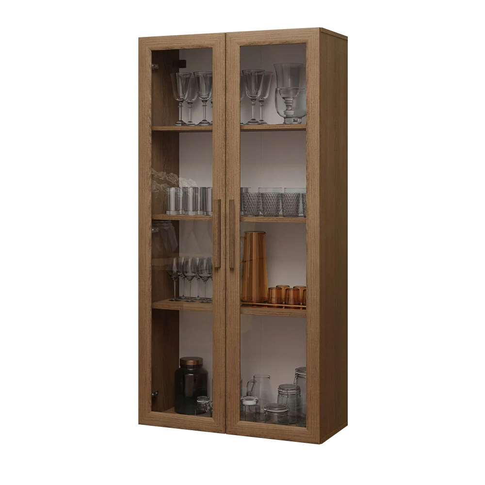 Cristaleira Suspensa 70 cm 2 Portas de Vidro Rustic Madesa - Image 2
