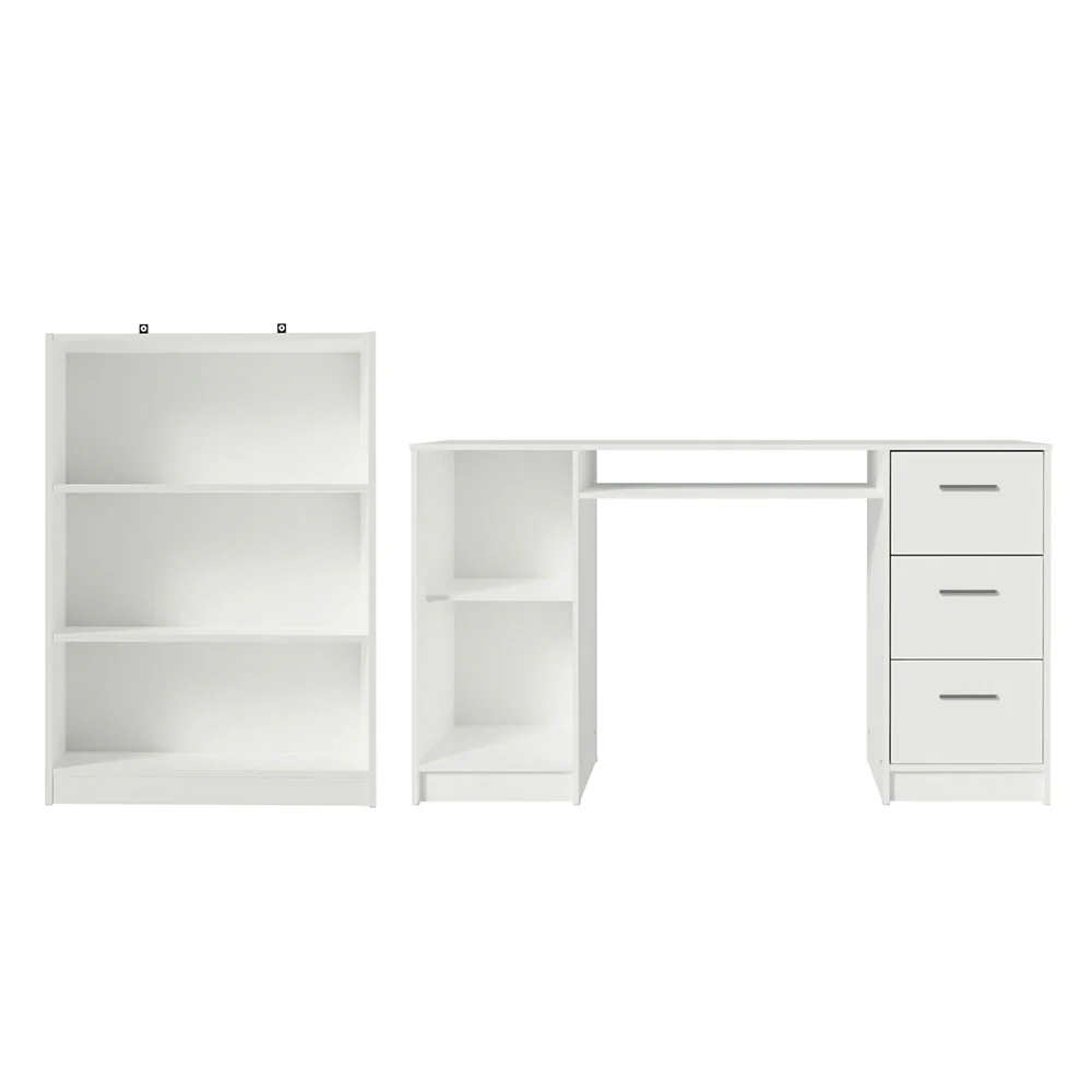 Escrivaninha Madesa Alaska + Estante Livreiro 6907 Branco - Image 11