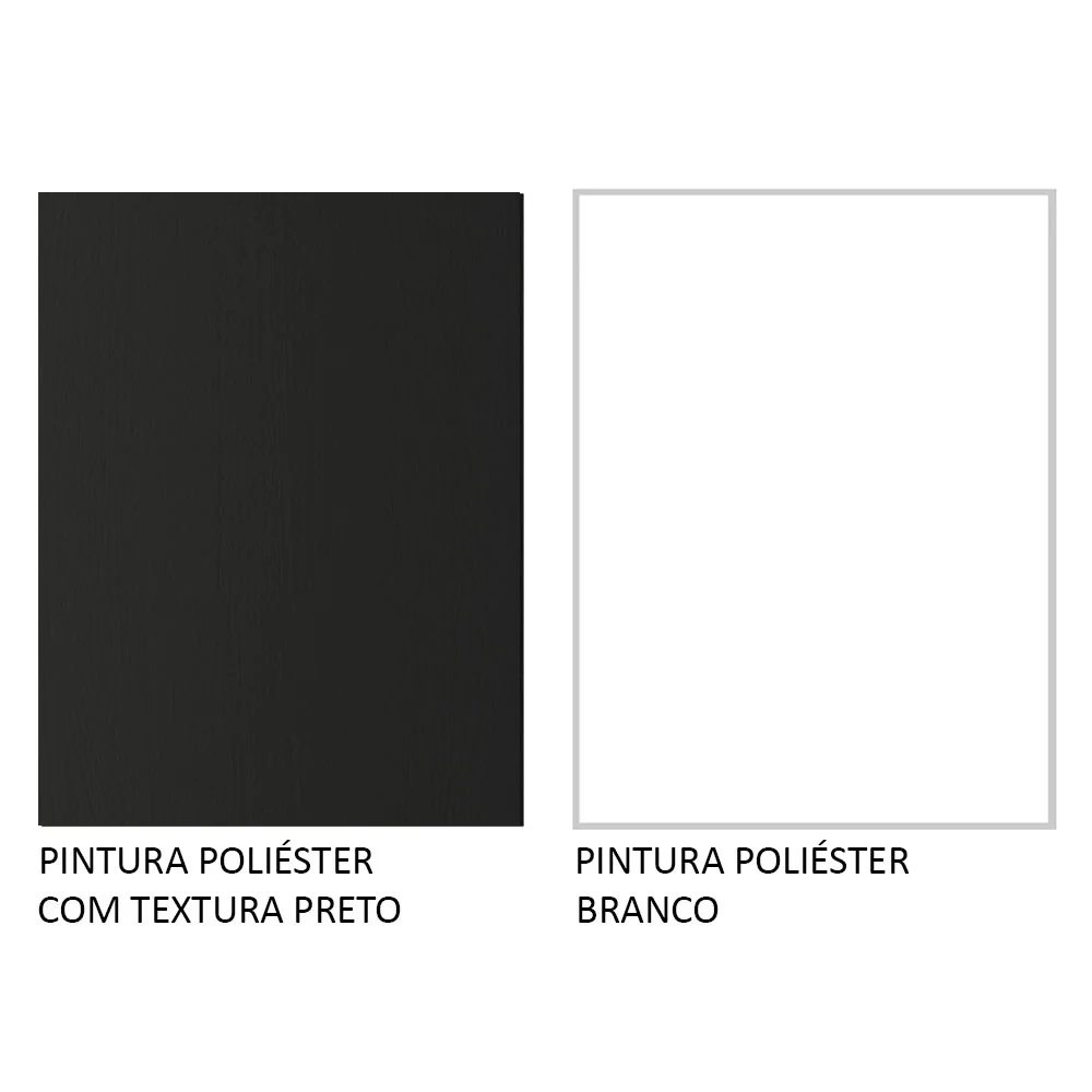 Escrivaninha Madesa Rubi + Estante 6908 + Estante 6907 Preto/Branco - Image 10