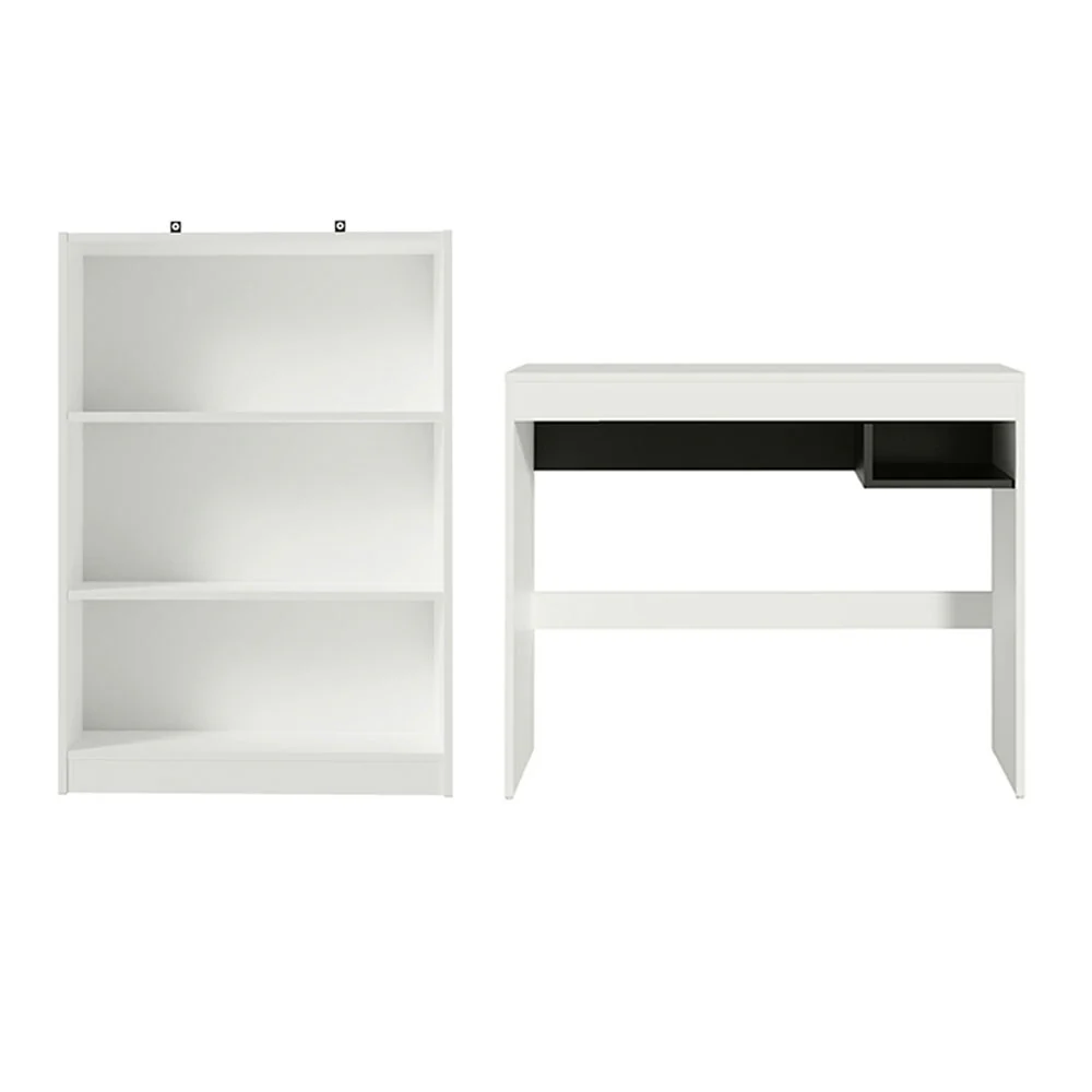 Escrivaninha Madesa Rubi + Estante Livreiro 6907 Branco - Image 12