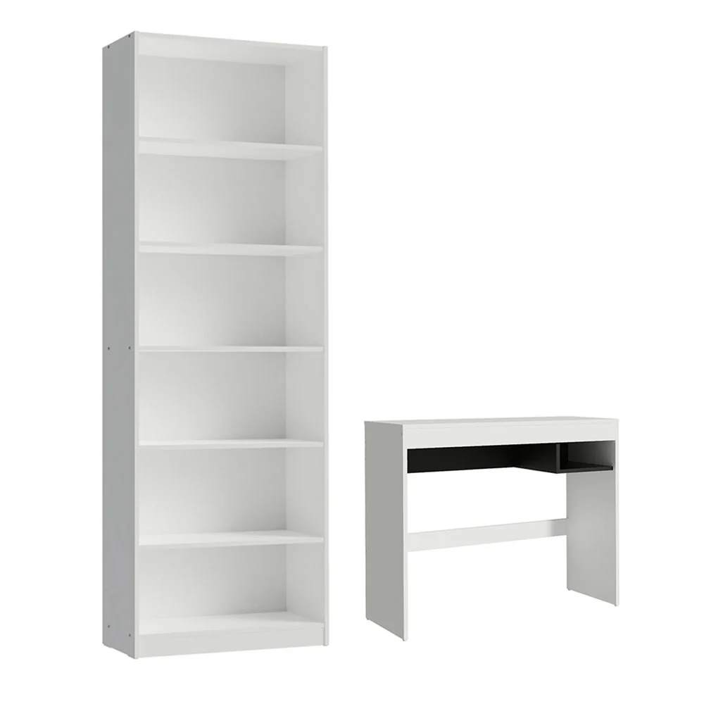 Escrivaninha Madesa Rubi + Estante Livreiro 6908 Branco - Image 11
