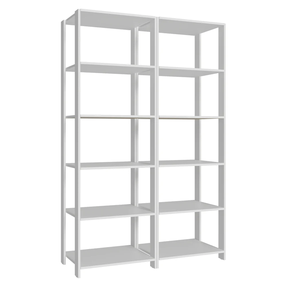 Estante Armário Multiuso para Escritório 118cm 10 Prateleiras Branco Madesa - Image 9