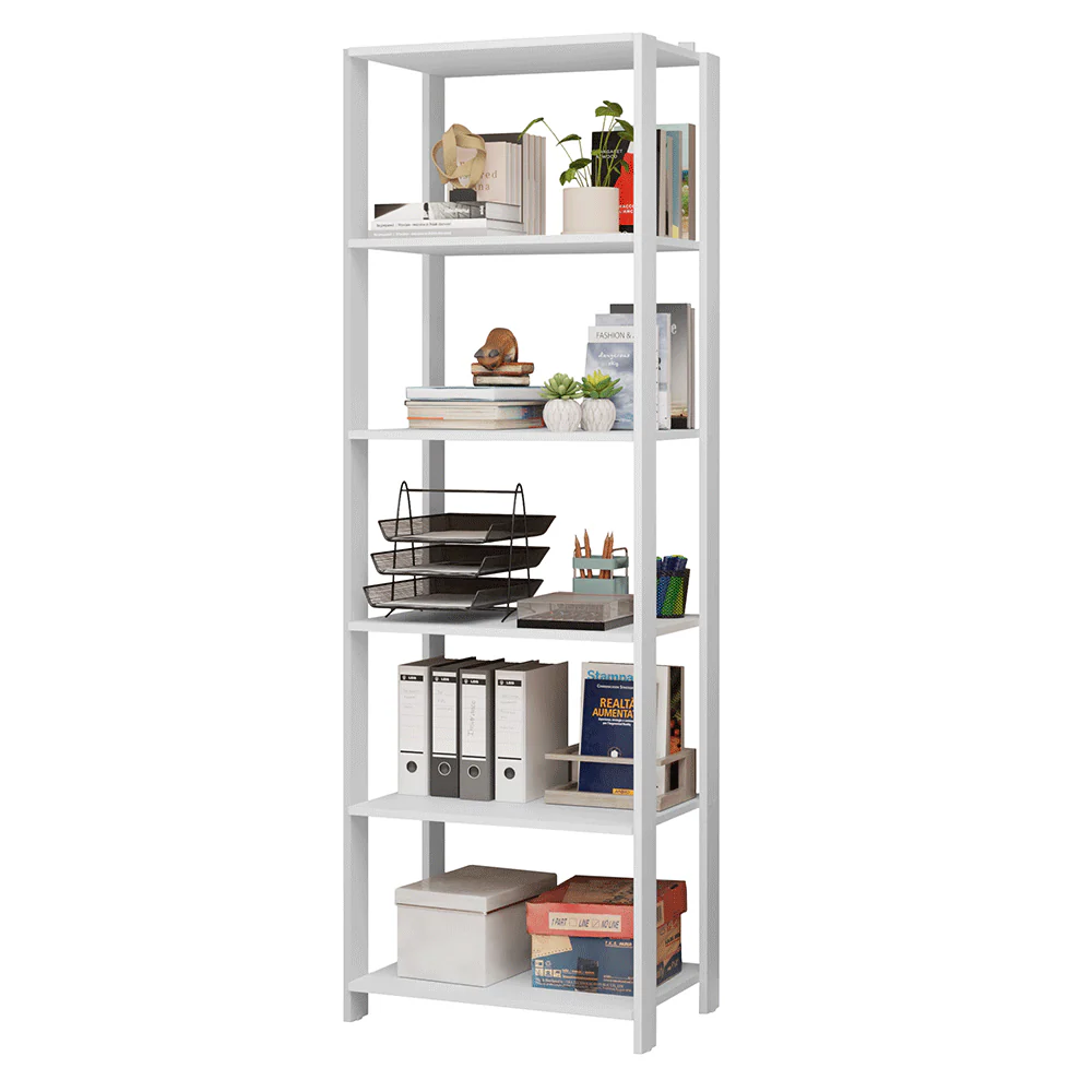 Estante Armário Multiuso para Escritório 59cm 5 Prateleiras Branco Madesa - Image 2