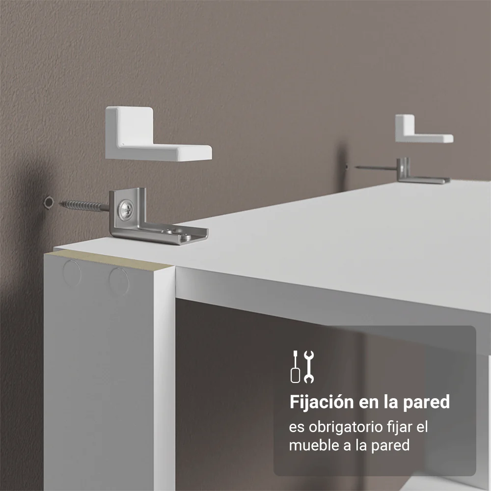 Estante Armário Multiuso para Escritório 59cm 5 Prateleiras Branco Madesa - Image 5