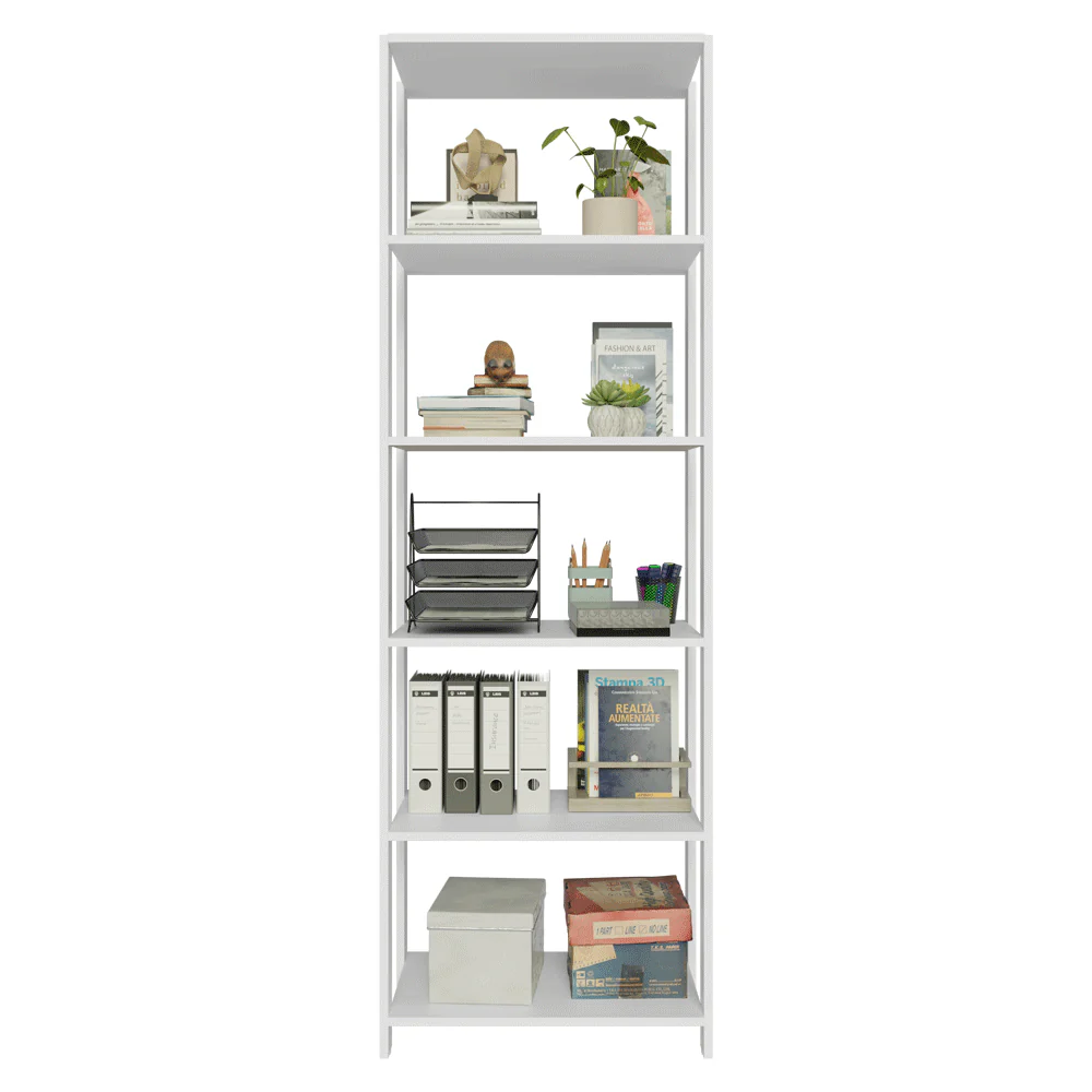 Estante Armário Multiuso para Escritório 59cm 5 Prateleiras Branco Madesa - Image 6