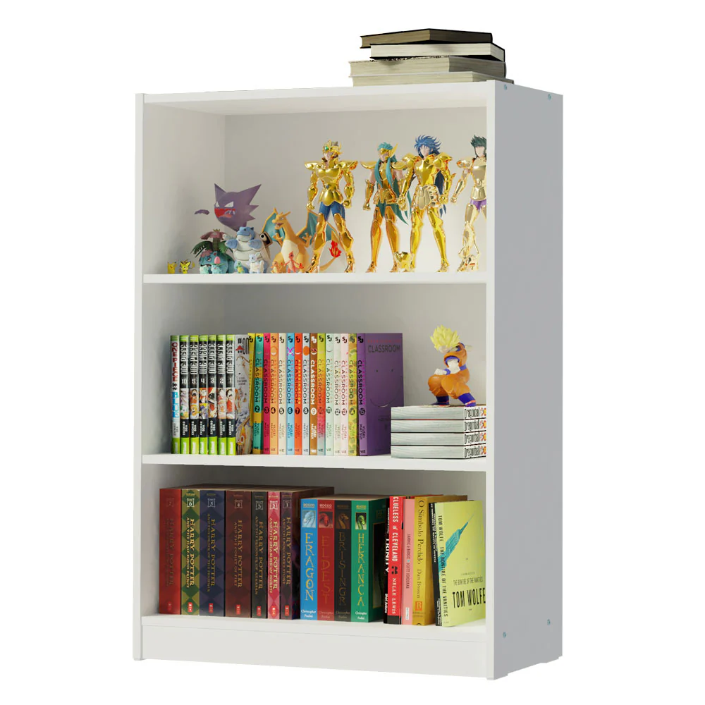 Estante Livreiro Madesa 6907 com 3 Nichos Branco - Image 2