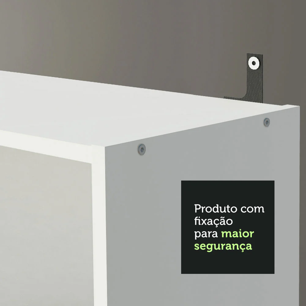 Estante Livreiro Madesa 6907 com 3 Nichos Branco - Image 7