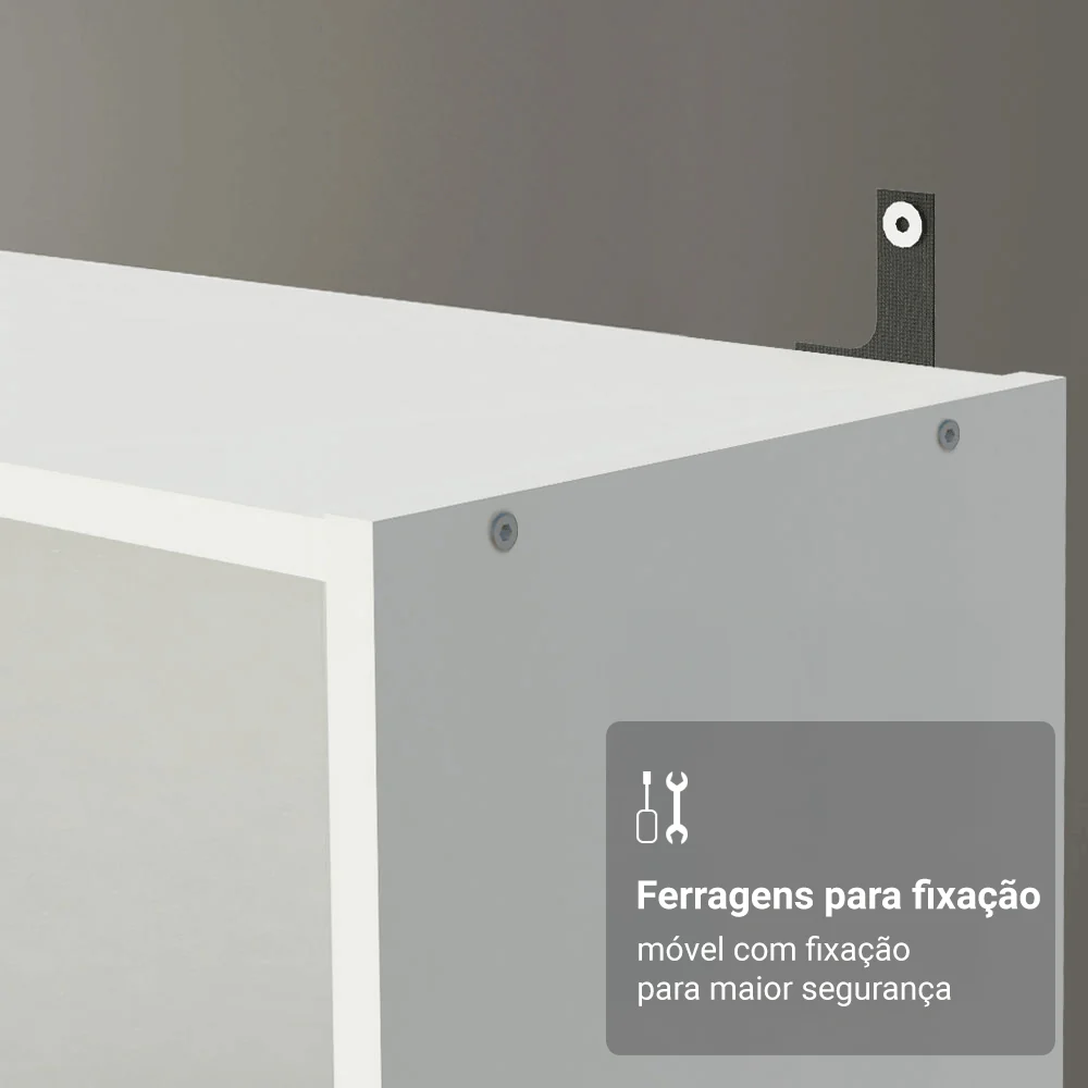 Estante Livreiro com 6 Nichos Branco 6908 Madesa - Image 7