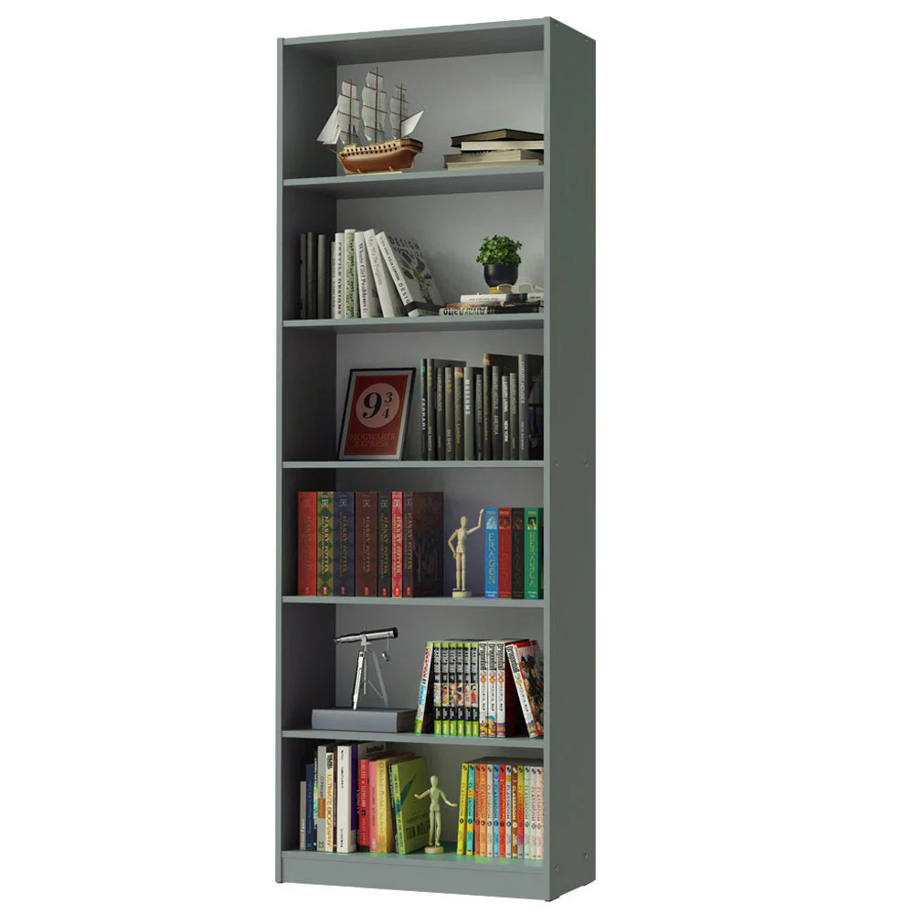 Estante Livreiro Madesa 6908 com 6 Nichos Cinza - Image 2