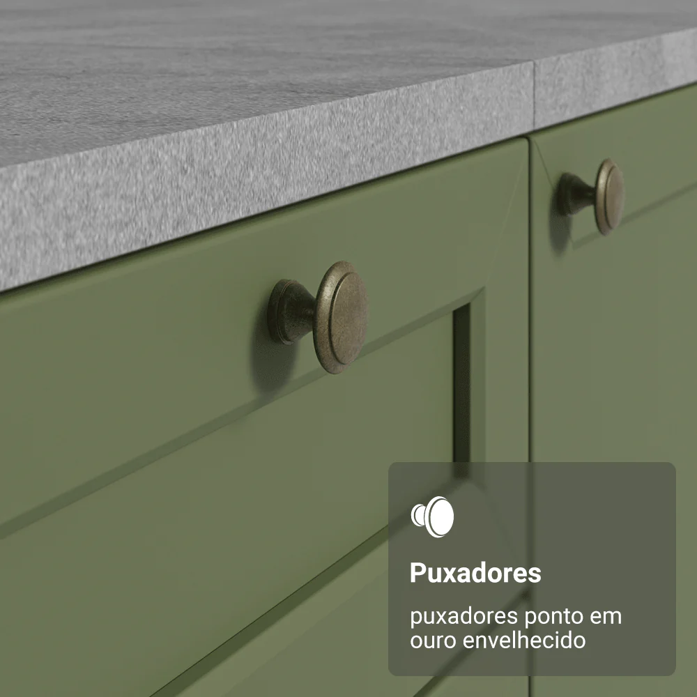 Estante Sala de Estar com Rack + Cristaleira 230cm Branco/Verde/Branco Vik Madesa 01 - Image 7
