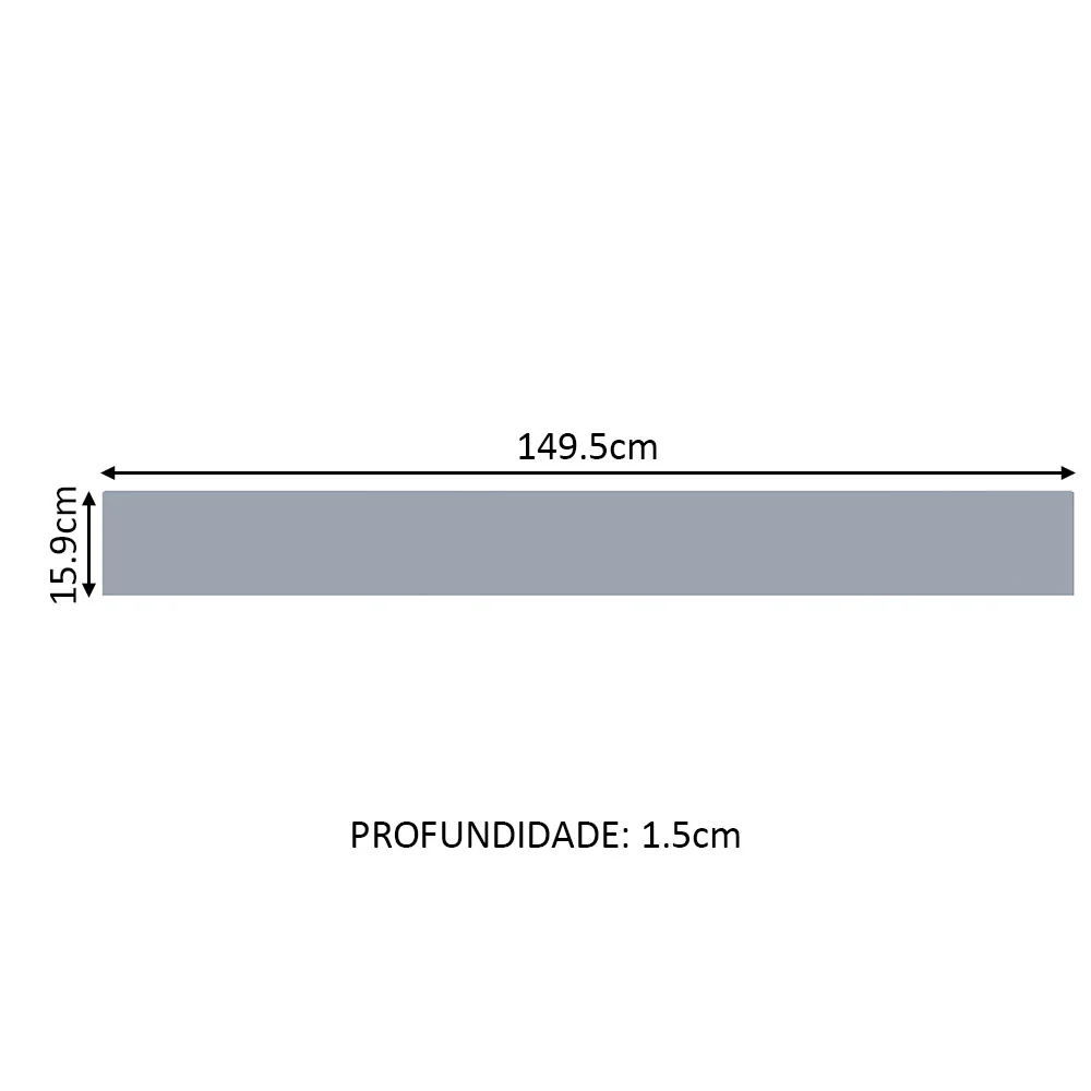 Frente Falsa para Balcão Madesa Agata 150 cm Cinza - Image 3