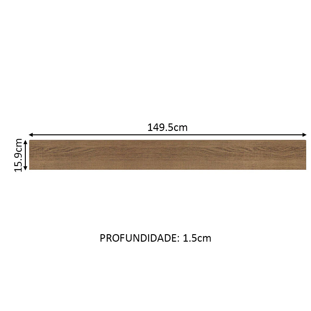 Frente Falsa para Balcão Madesa Glamy 150 cm Rustic - Image 3