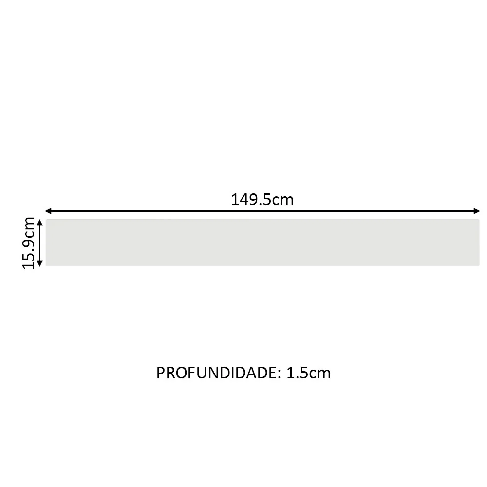Frente Falsa para Balcão Madesa Glamy e Agata 150 cm Branco - Image 3