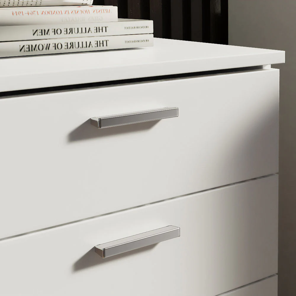 Gaveteiro Organizador para Escritório 3322 Madesa 3 Gavetas com Rodinhas Branco - Image 6