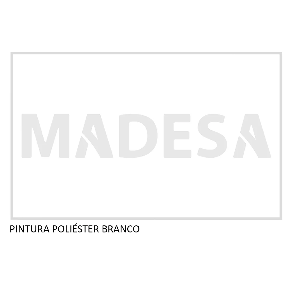 Guarda-Roupa Casal 100% MDF Madesa Eros 3 Portas de Correr de Espelho Branco - Image 7