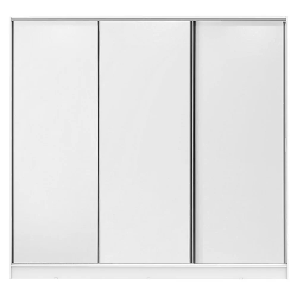 Guarda-Roupa Casal 100% MDF 3 Portas de Correr Branco Royale Madesa - Image 11
