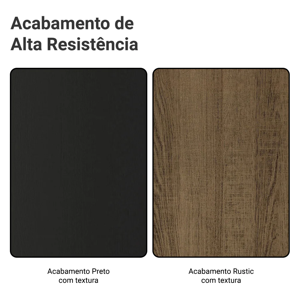 Guarda-Roupa Casal 100% MDF 3 Portas de Correr com Espelho Preto/Rustic Madesa Royale - Image 11