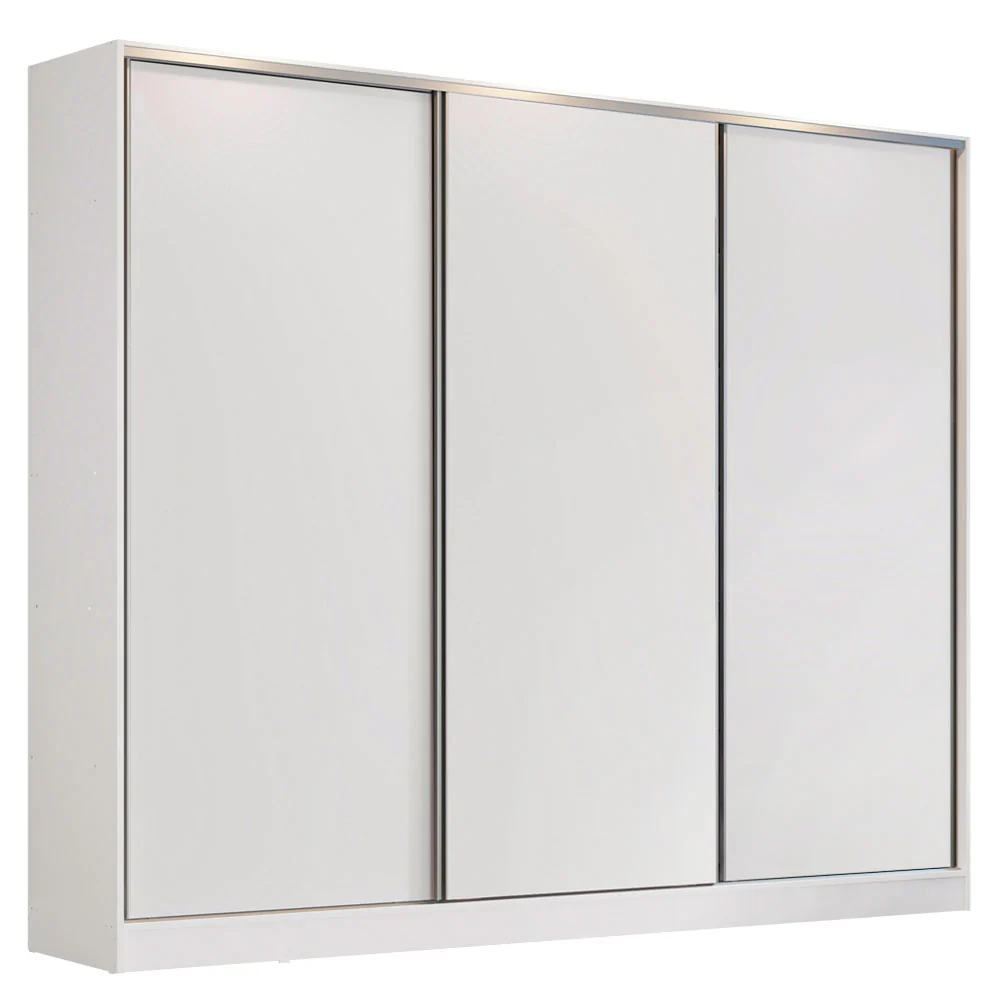 Guarda-Roupa Casal 3 Portas de Correr Branco 100% MDF Madesa Zurique - Image 2