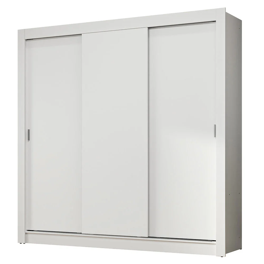 Guarda-Roupa Casal 3 Portas de Correr Branco Nobre Madesa - Image 2