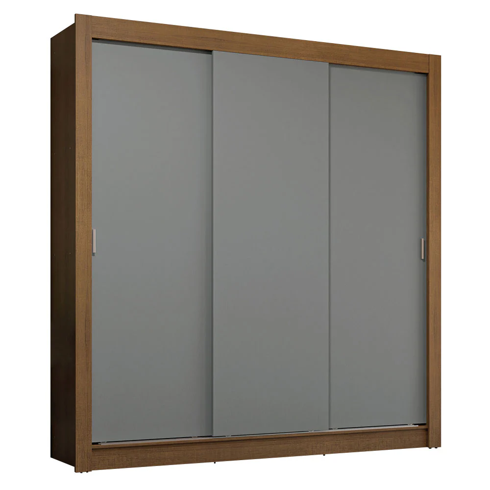 Guarda-Roupa Casal 3 Portas de Correr Rustic/Cinza Sublime Plus Madesa - Image 2
