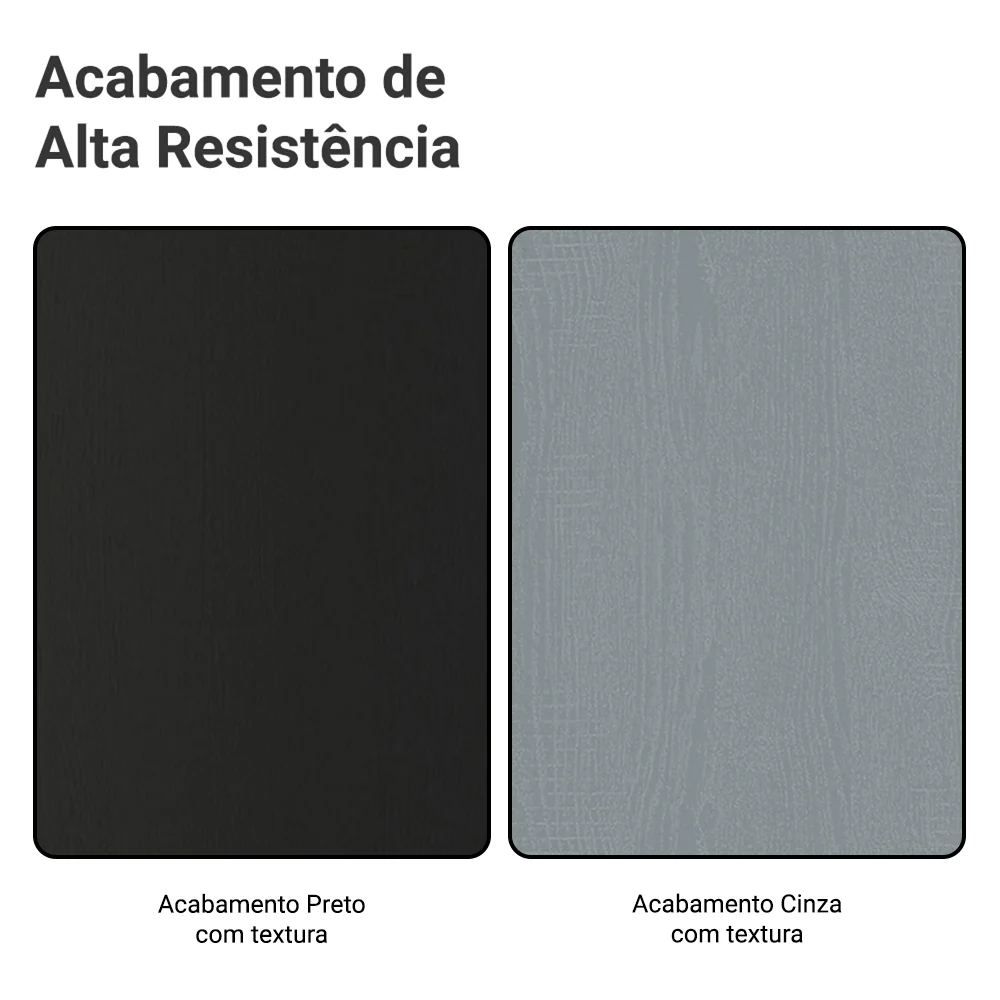 Guarda-Roupa Casal com Pés 3 Portas de Correr com Espelhos Preto/Cinza Reno Madesa - Image 9