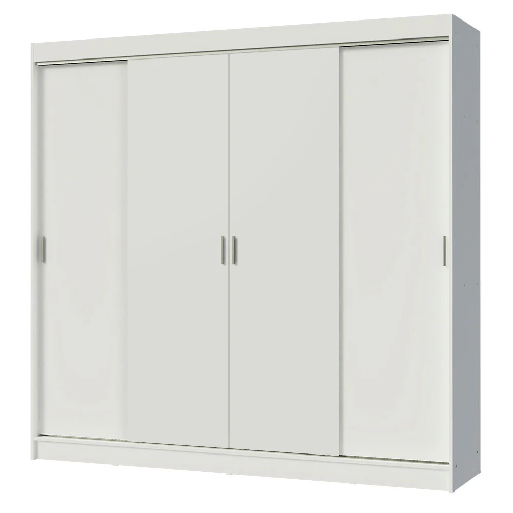 Guarda-Roupa Casal Madesa Austin 4 Portas de Correr 3 Gavetas Branco - Image 2