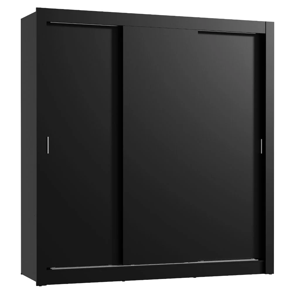 Guarda-Roupa Casal Madesa Lyon 3 Portas de Correr 2 Gavetas Preto - Image 2