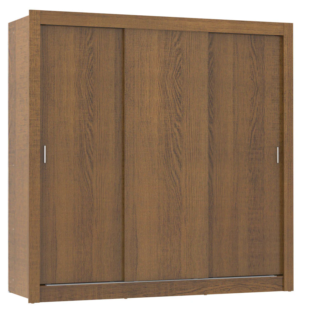Guarda-Roupa Casal Madesa Lyon 3 Portas de Correr 2 Gavetas Rustic - Image 2