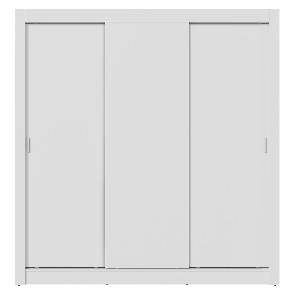 Guarda-Roupa Casal Madesa Mônaco 3 Portas de Correr Branco - Image 9