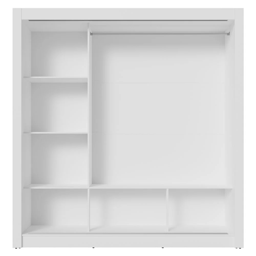Guarda-Roupa Casal 3 Portas de Correr com Espelho Branco/Rustic Madesa Mônaco - Image 9