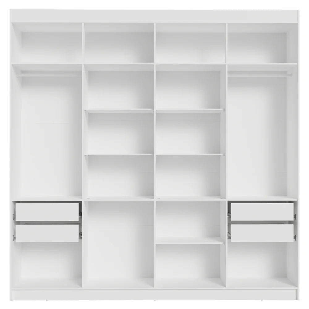 Guarda-Roupa Closet 4 Gavetas 216 cm Branco Venus Madesa - Image 7