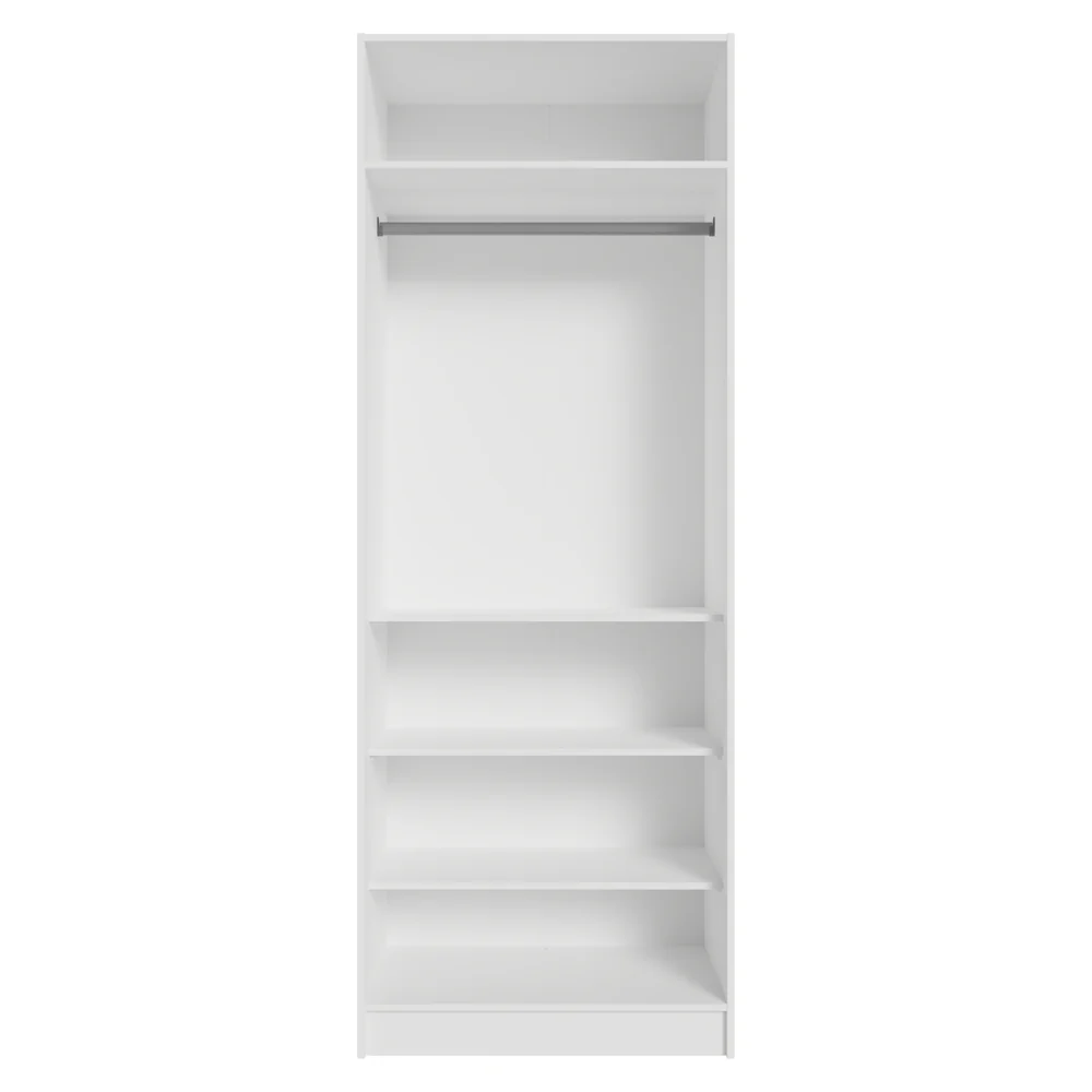 Guarda-Roupa Modulado 2 Portas 4 Prateleiras 1 Cabideiro Branco Neo Madesa - Image 11