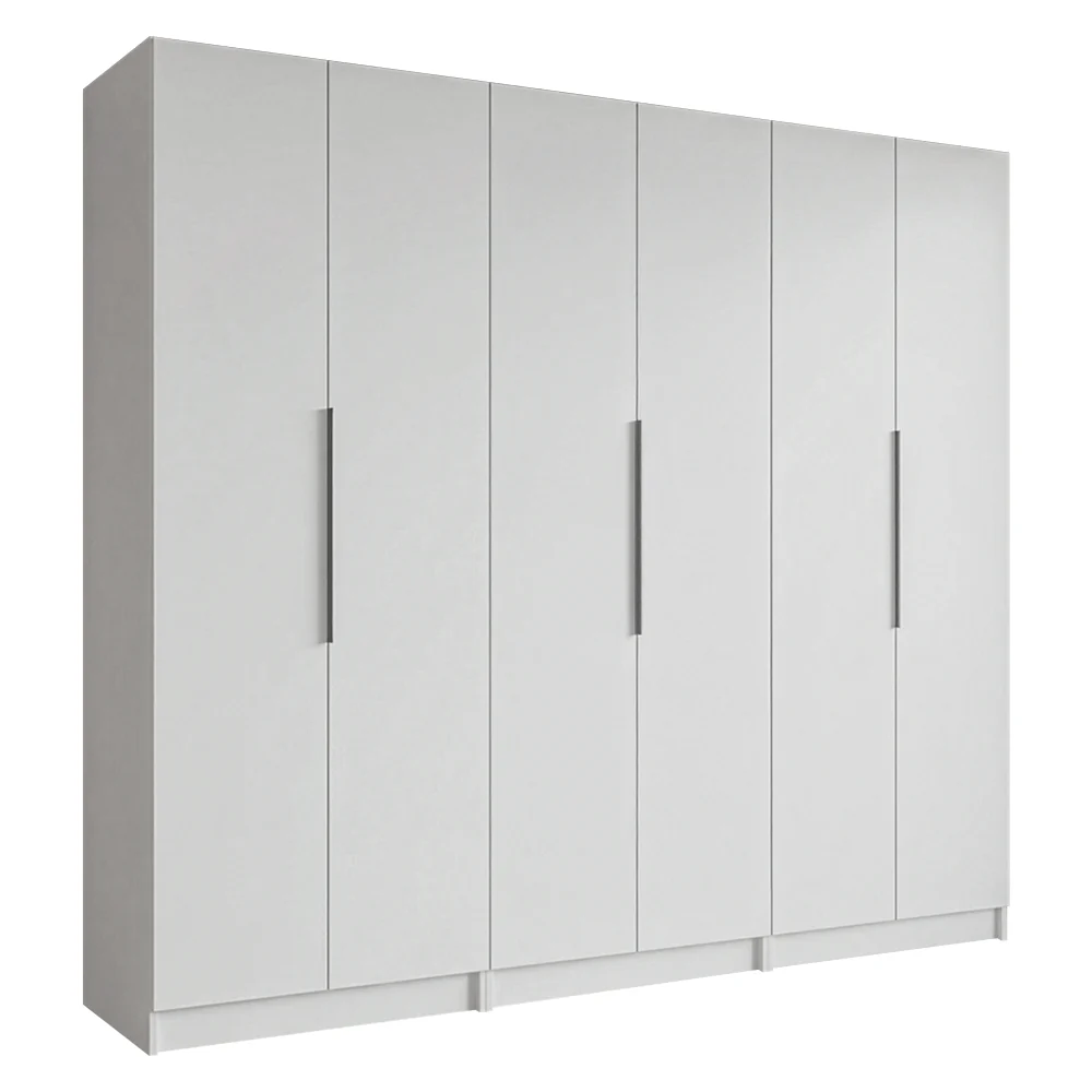 Guarda-Roupa Modulado 240 cm 6 Portas 4 Gavetas Branco Neo Madesa 01 - Image 2