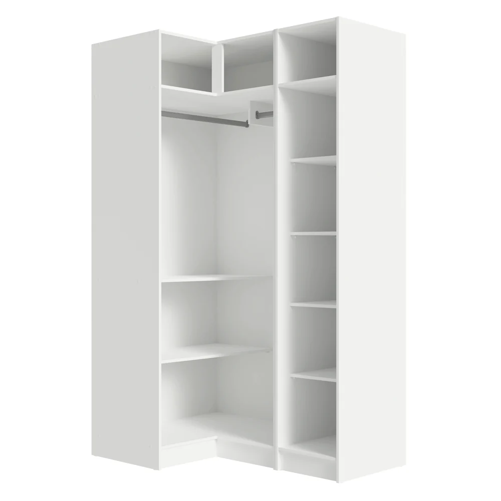 Guarda-Roupa Modulado de Canto 3 Portas com Espelhos Branco Neo Madesa - Image 5