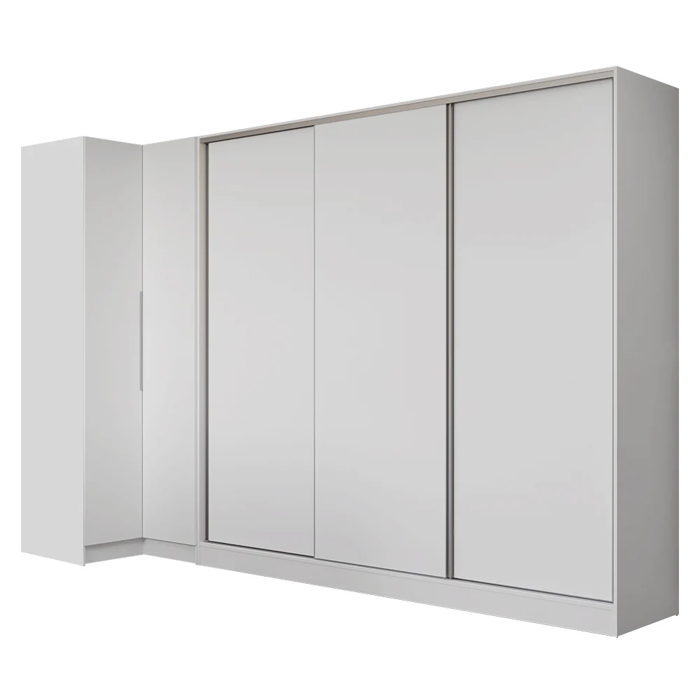 Guarda-Roupa Modulado Neo + Guarda-Roupa Royale 3 Portas de Correr Branco Madesa - Image 2