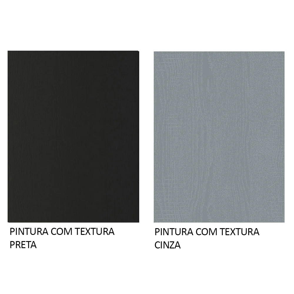 Guarda-Roupa Solteiro 2 Portas de Correr com Espelho Preto/Cinza Milano Madesa - Image 10