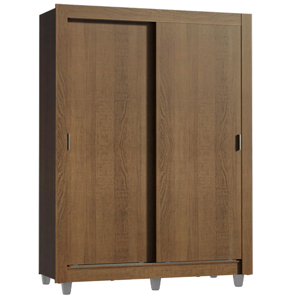 Guarda-Roupa Solteiro Madesa Dallas Plus 2 Portas de Correr 4 Gavetas com Pés Rustic - Image 2