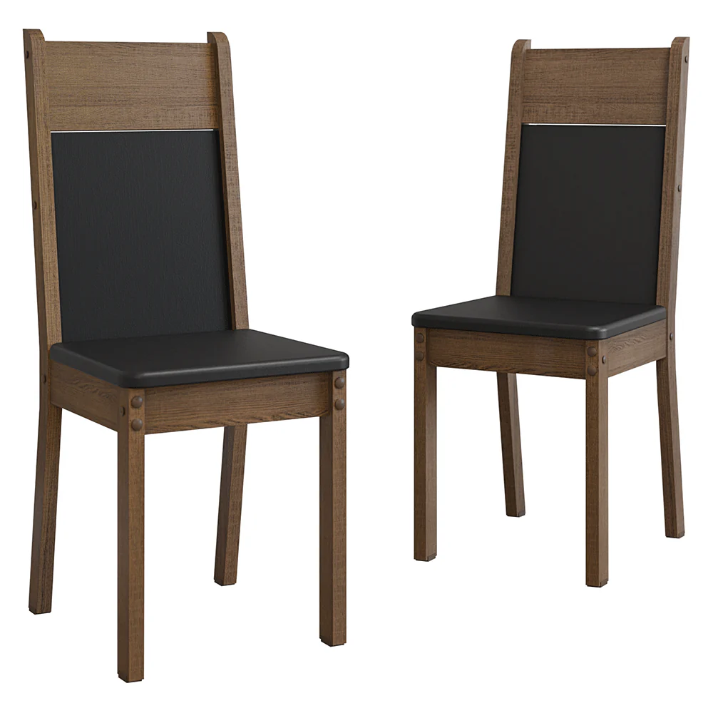 Kit 2 Cadeiras 4280 Madesa Rustic/Preto - Image 7