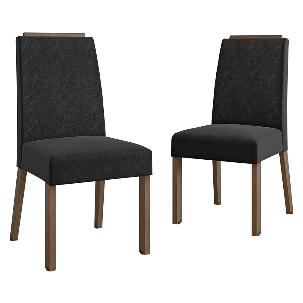Kit 2 Cadeiras de Jantar 4255 com Espaldar Rustic/Oxford Madesa - Image 6