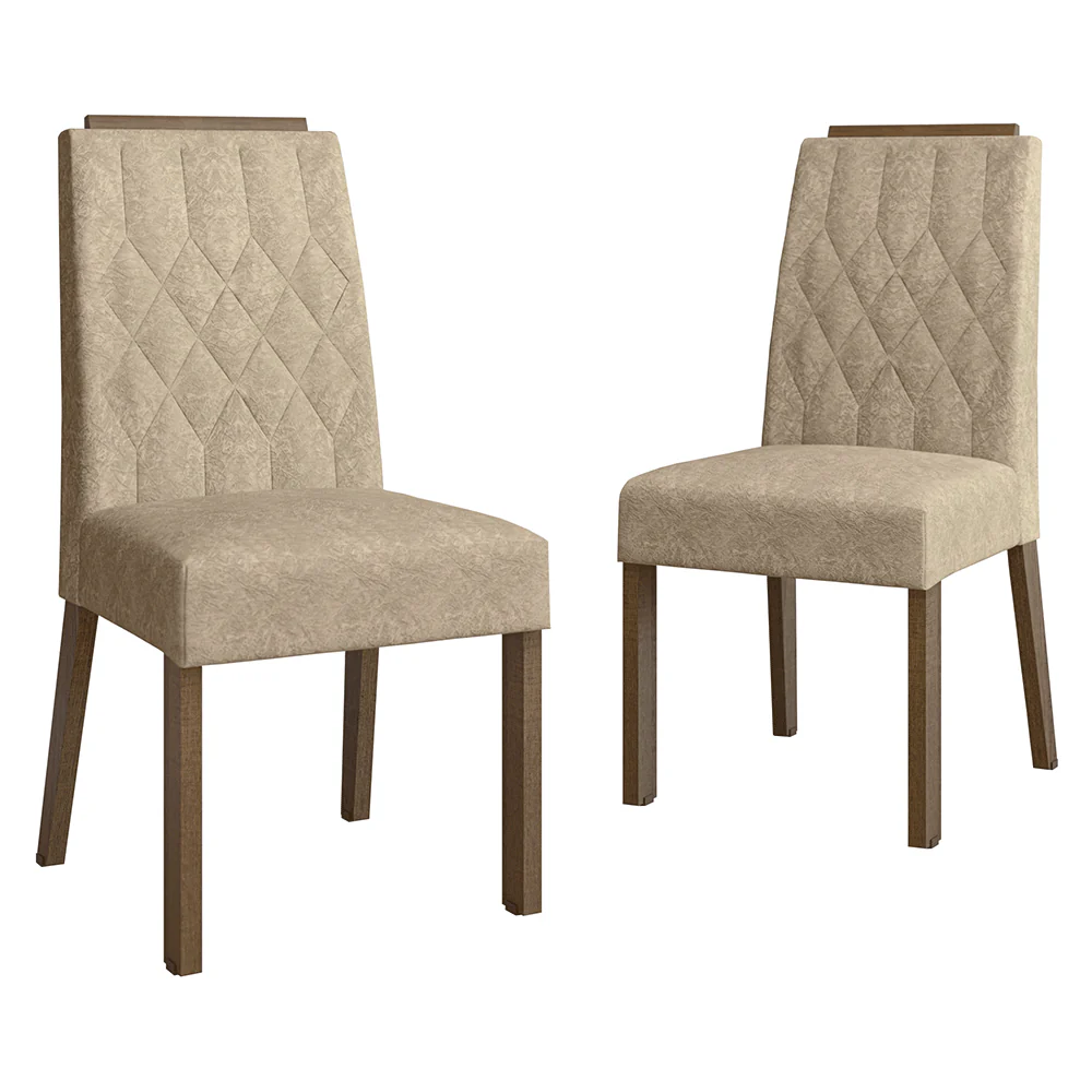 Kit 2 Cadeiras de Jantar 4256 com Espaldar Rustic/Imperial Madesa - Image 6