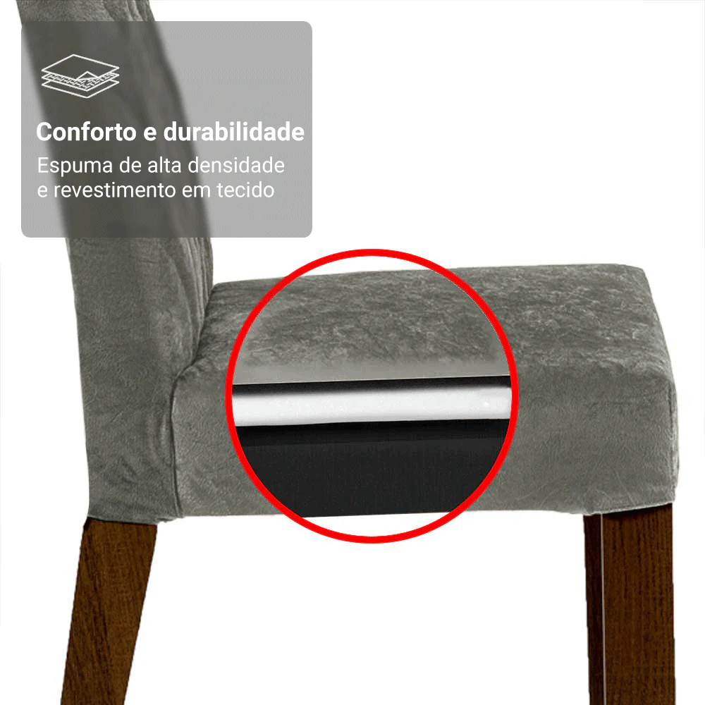 Kit 2 Cadeiras de Jantar 4256 Rustic/Silver Madesa - Image 9