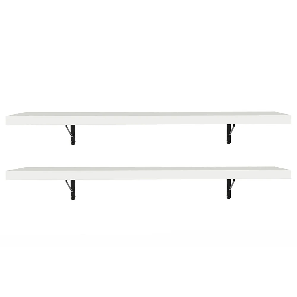 Kit 2 Prateleiras Suspensas para Cozinha Madesa 80 cm com Mão Francesa Branco - Image 6