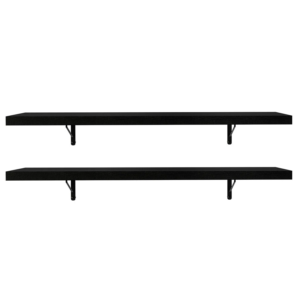 Kit 2 Prateleiras Suspensas para Cozinha Madesa 80 cm com Mão Francesa Preto - Image 6
