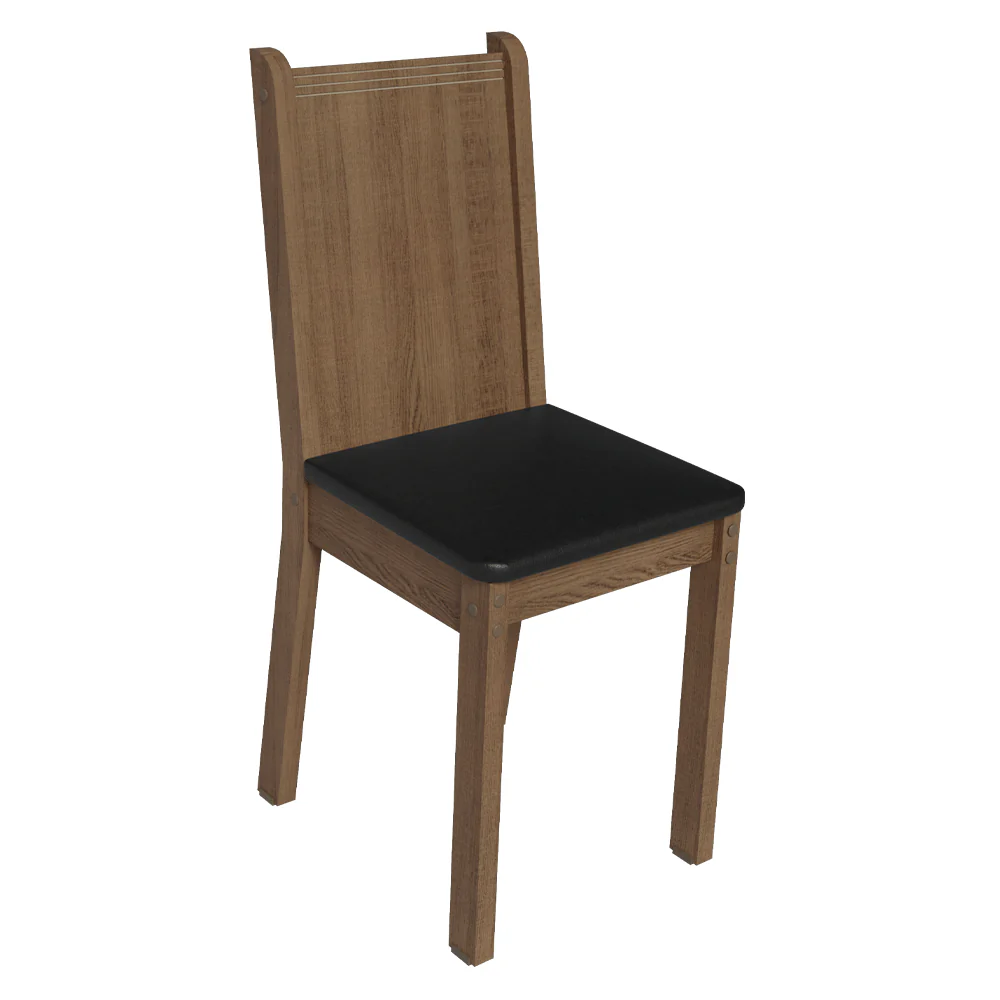 Kit 4 Cadeiras 4290 Madesa Rustic/Preto - Image 6