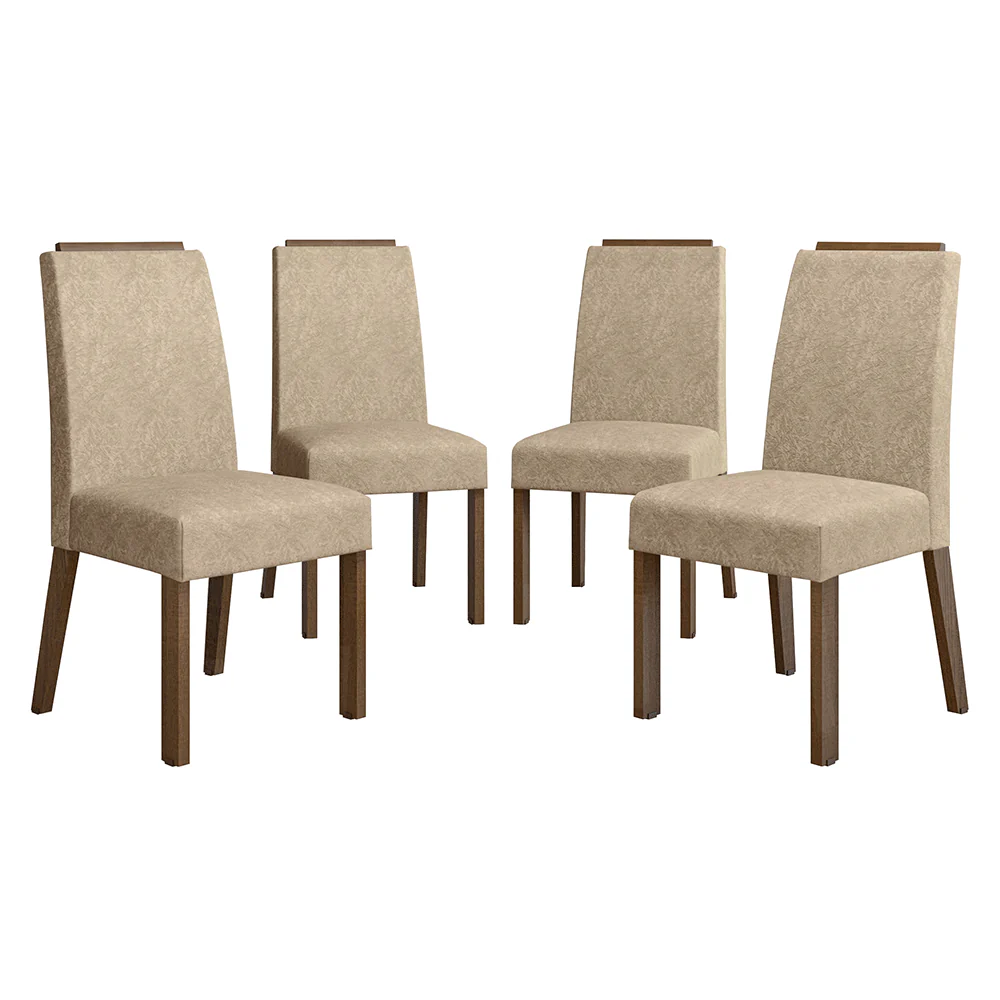 Kit 4 Cadeiras de Jantar 4255 com Espaldar Rustic/Imperial Madesa - Image 6
