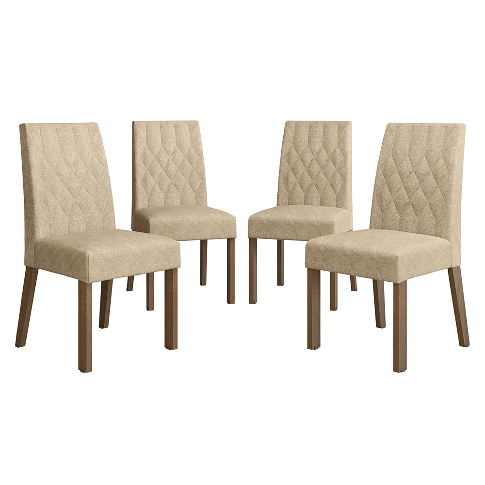 Kit 4 Cadeiras de Jantar 4256 Rustic/Imperial Madesa - Image 7