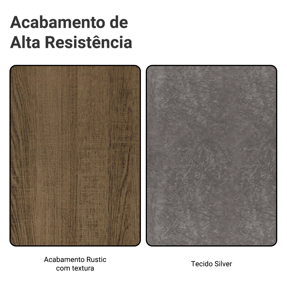 Kit 4 Cadeiras de Jantar 4256 Rustic/Silver Madesa - Image 10